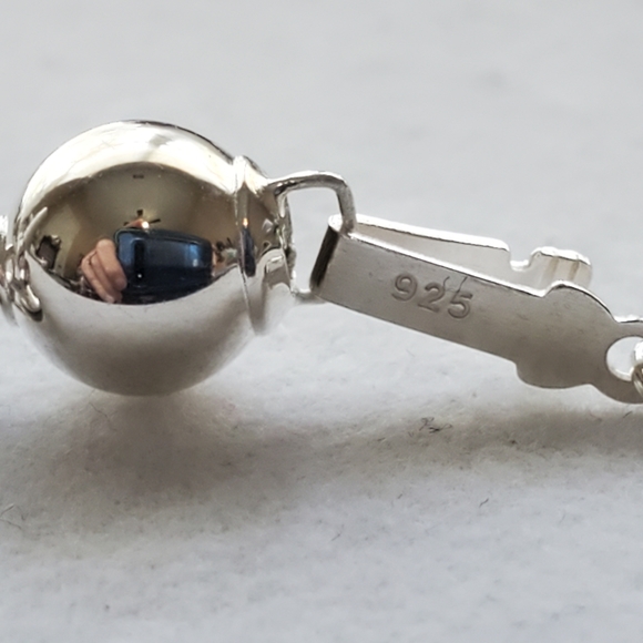 Raw Diamond, Red Sapphire, and Pearl Sterling Bracelet - Picture 12 of 16